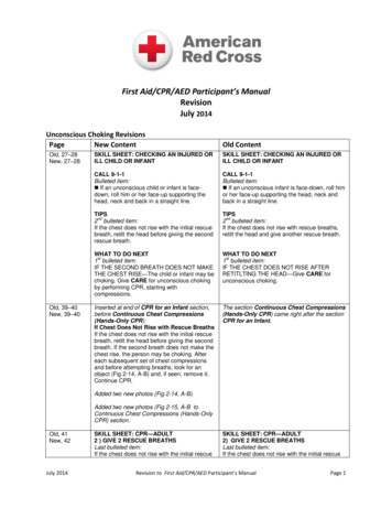 First Aid/CPR/AED Participant’s Manual Revision July 