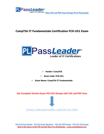 CompTIA IT Fundamentals Certification FC0-U51 Exam