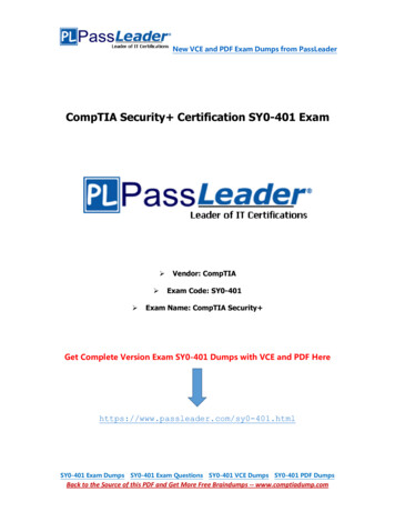 CompTIA Security Certification SY0-401 Exam