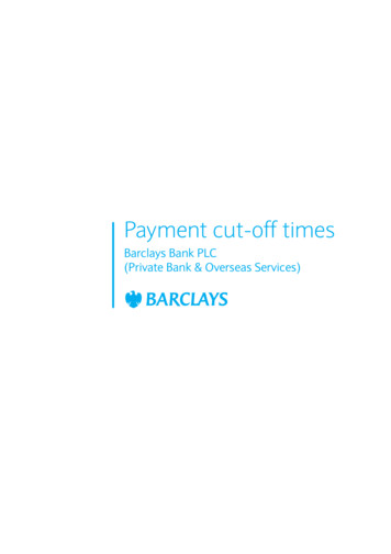 Payment Cut-off Times - Barclays