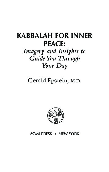 KABBALAHFOR INNER PEACE: Imagery And Insights To .