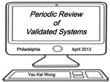 Periodic Review Of Validated Systems - IVT Network