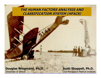THE HUMAN FACTORS ANALYSIS AND CLASSIFICATION 
