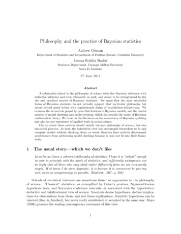 Philosophy And The Practice Of Bayesian Statistics