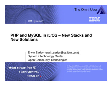 PHP And MySQL In I5/OS – New Stacks And New . - OMNI User
