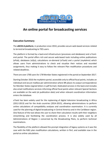 An Online Portal For Broadcasting Services