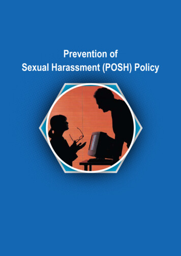 Prevention Of Sexual Harassment (POSH) Policy - Tata BlueScope Steel