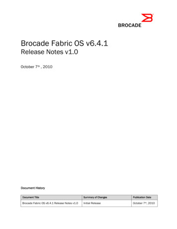 Brocade Fabric OS V6.4