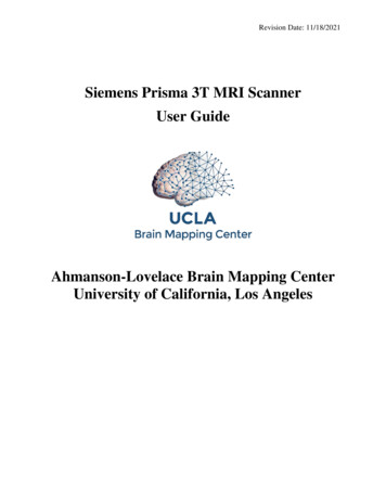 Siemens Prisma 3T MRI Scanner User Guide