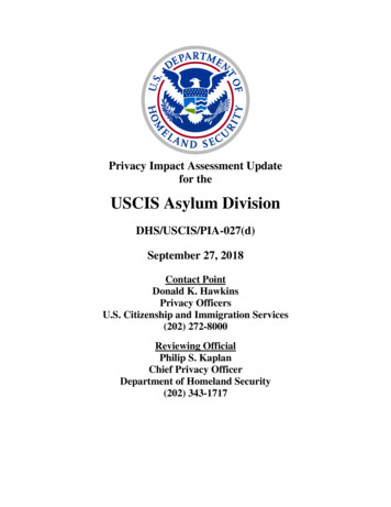 DHS/USCIS/PIA-027(d) USCIS Asylum Division