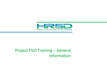 Project EVO Training - General Information
