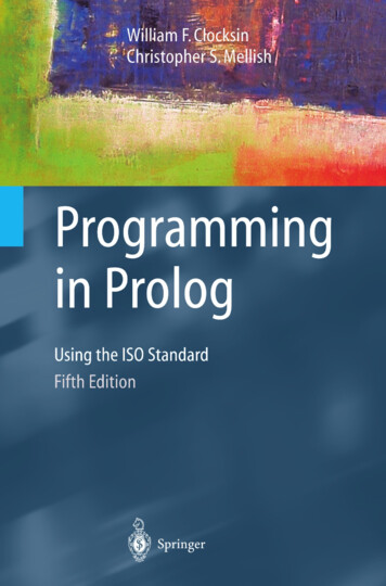 Programming In Prolog - University Of Arizona