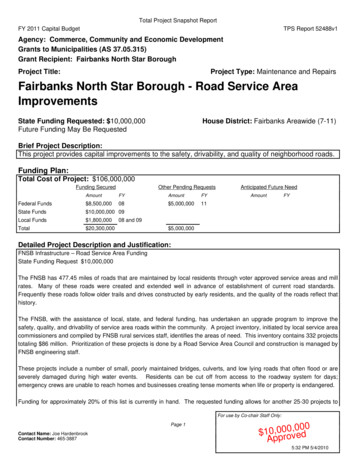 Fairbanks North Star Borough - Road Service Area Funding