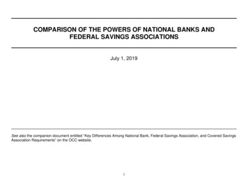 Powers Of National Banks And Federal Savings Associations
