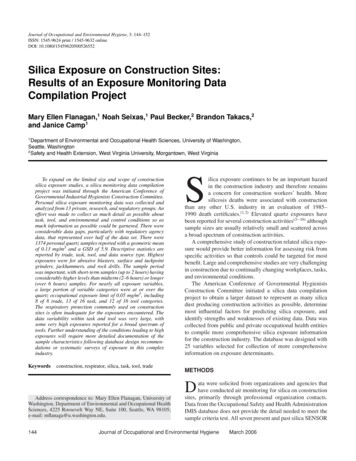 Silica Exposure On Construction Sites: Results Of An Exposure .