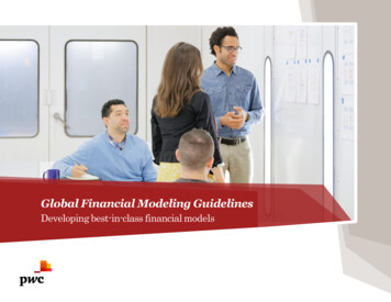 Global Financial Modeling Guidelines - PwC