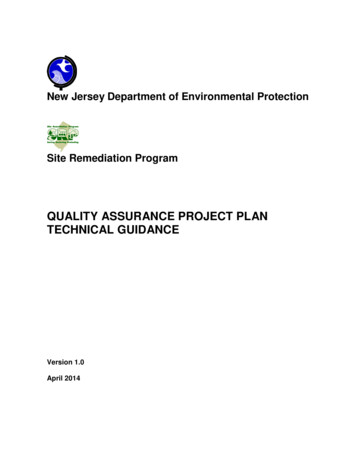 Quality Assurance Project Plan Technical Guidance