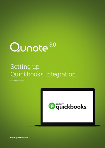 Setting Up Quickbooks Integration - Qunote 