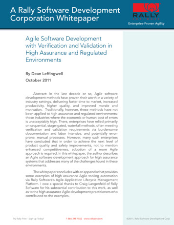 Agile Software Development With Verification And .