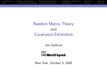 Random Matrix Theory And Covariance Estimation