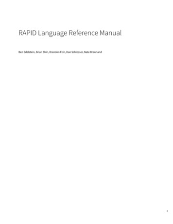 RAPID Language Reference Manual - Columbia University