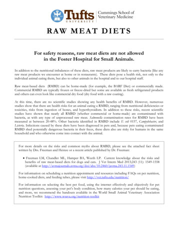 RAW MEAT DIETS - Tufts University