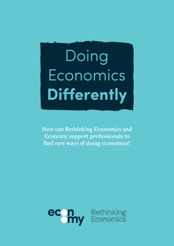 Economy Doing Economics Differently Report