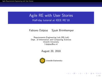 Agile RE With User Stories