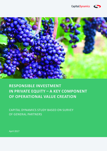 Responsible Investment In Private Equity – A Key Component .