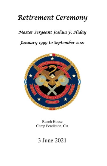 Retirement Ceremony - United States Marine Corps