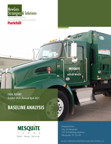 BASELINE ANALYSIS - Apps.cityofmesquite 