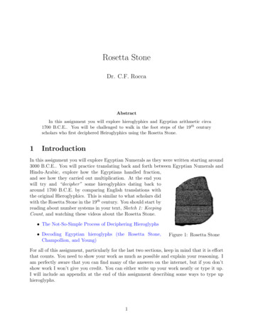 Rosetta Stone Exercise