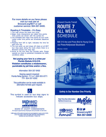 Route 7 Timetable - Broward County