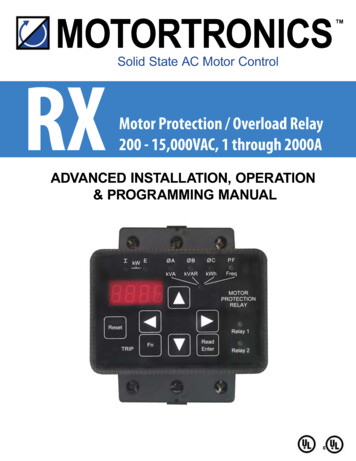 RX User Manual - Motortronics 
