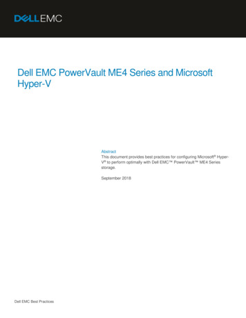 Dell EMC PowerVault ME4 Series And Microsoft Hyper-V