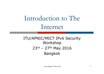 Introduction To The Internet - ITU