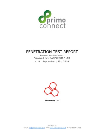PENETRATION TEST REPORT