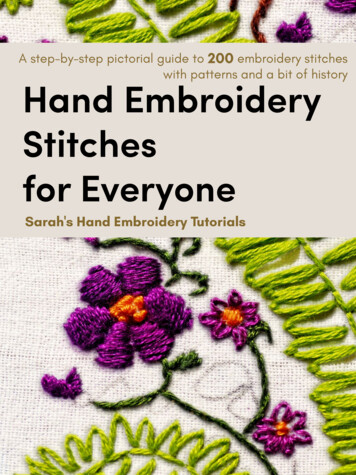 Sarah's Hand Embroidery Tutorials —Hand Embroidery .