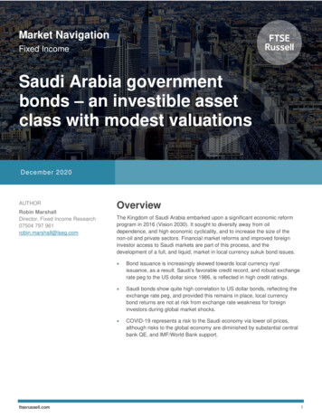 Saudi Arabia Government Bonds An Investible Asset Class . - FTSE Russell