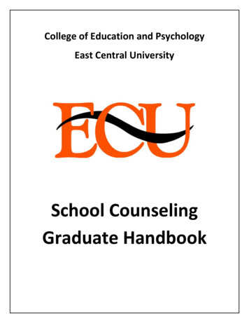 School Counseling Graduate Handbook - Ecok.edu