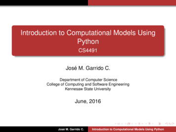 Introduction To Computational Models Using Python - 