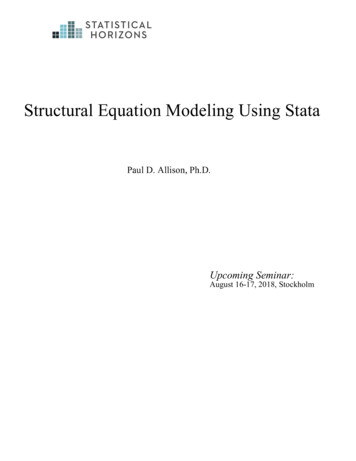 Structural Equation Modeling Using Stata - Statistical Horizons