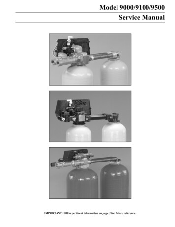 Series 9100 Twin Water Softener Owners Manual