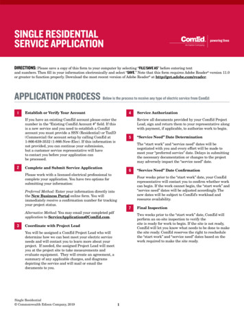 Single Residential Service Application - ComEd