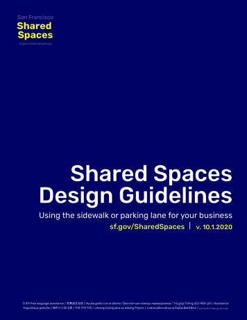Shared Spaces Design Guidelines - San Francisco