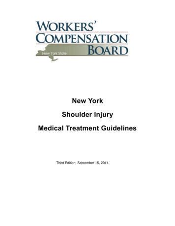 New York Shoulder Injury Medical Treatment Guidelines