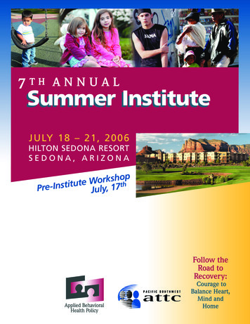 A N N U A L Summer InstituteSummer Institute - Arizona State University