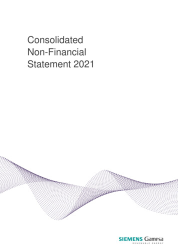 Consolidated Non-Financial Statement 2021 - Siemens Gamesa