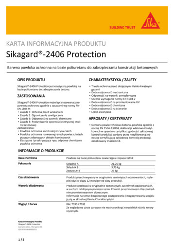 KARTA INFORMACYJNA PRODUKTU Sikagard -2406 Protection