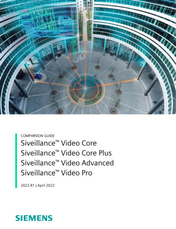 Siveillance Video 2020 R1 Comparison Guide - Siemens